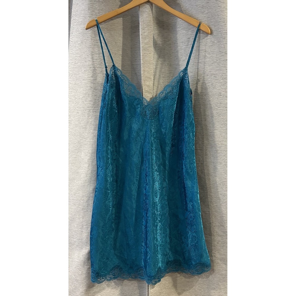 Victoria's Secret Gold Label Womens Sleepwear Cami Dress Turquoise Size Large